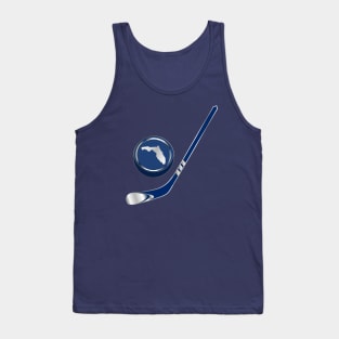 NHL - FL Navy Blue Silver White Stick and Puck Tank Top